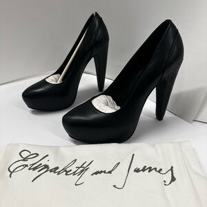 Elizabeth and James Black blink hidden platform pumps